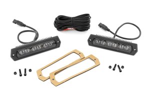 LED Lights - Flush Mount - Rough Country - Black Series - Black